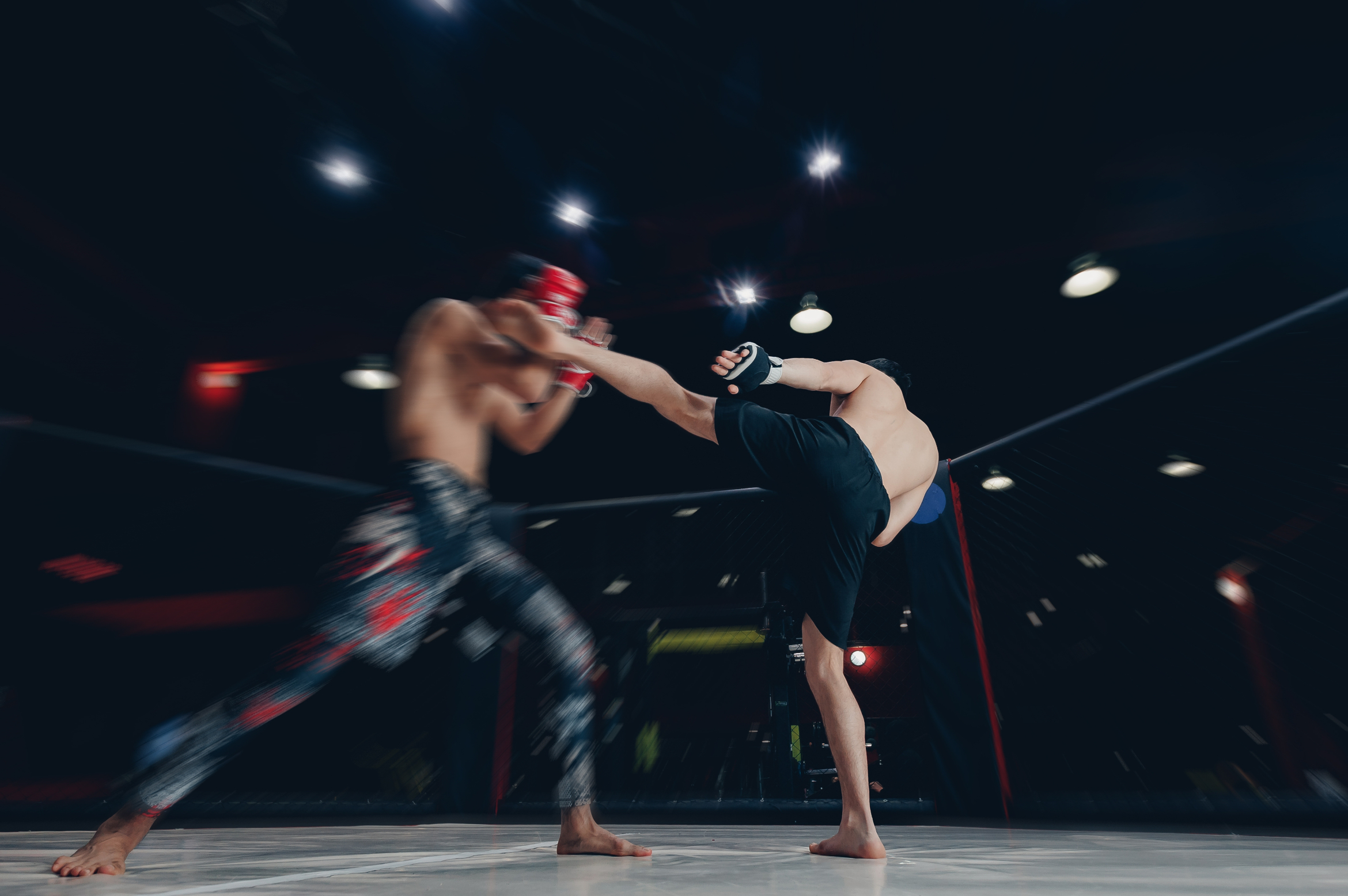 MMA fighter in action